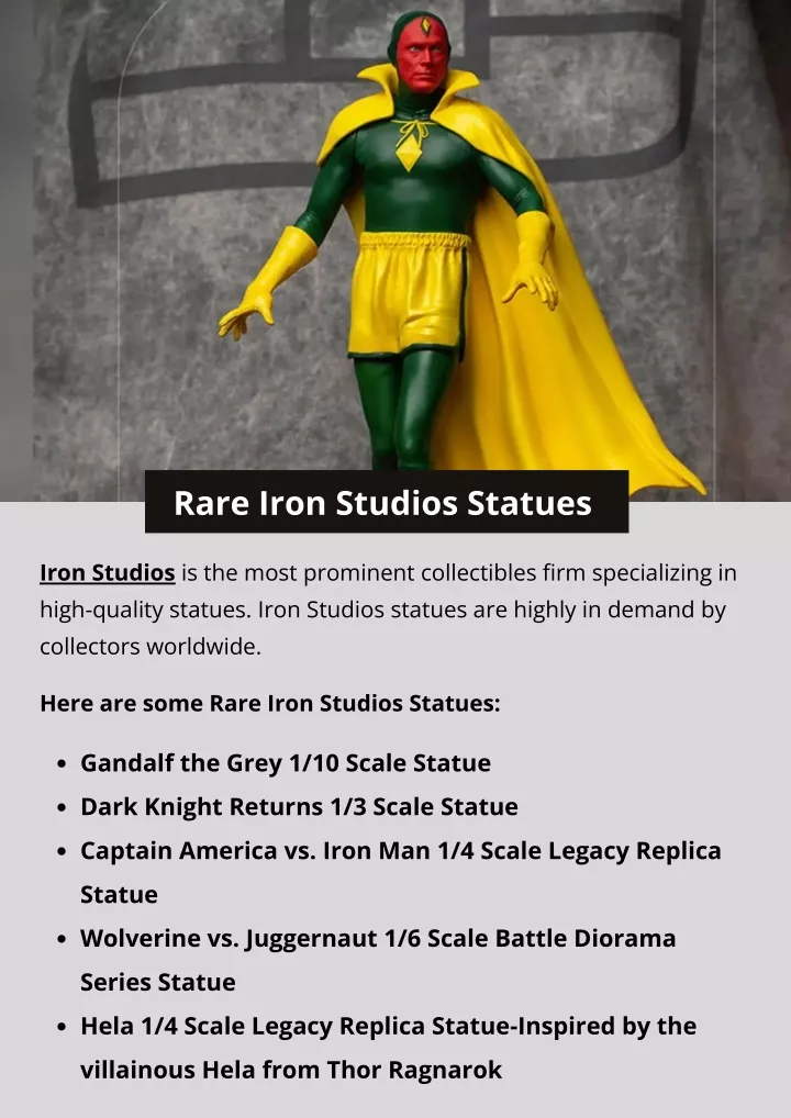 rare iron studios statues