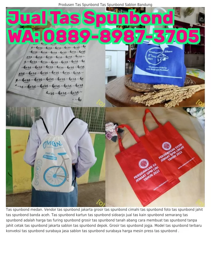 produsen tas spunbond tas spunbond sablon bandung