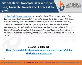 global dark chocolate market industry size growth