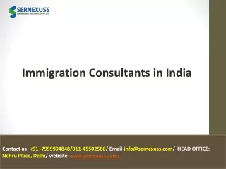 Immigration Consultants in india |   91 7999994848