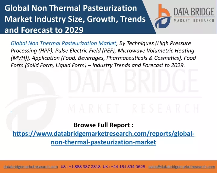 global non thermal pasteurization market industry