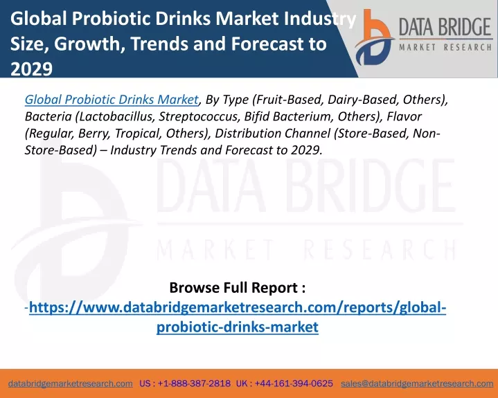 global probiotic drinks market industry size