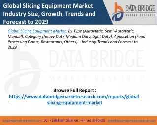 global slicing equipment market industry size