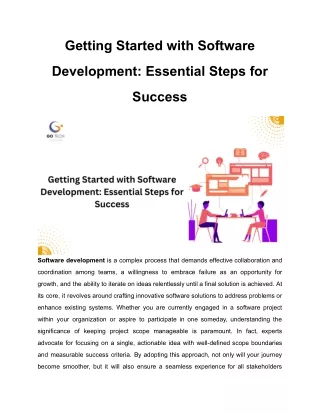 Getting Started with Software Development Essential Steps for Success