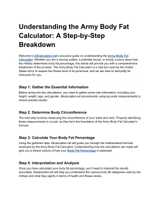 Title_ Understanding the Army Body Fat Calculator_ A Step-by-Step Breakdown