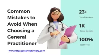 common mistakes to avoid when choosing a general