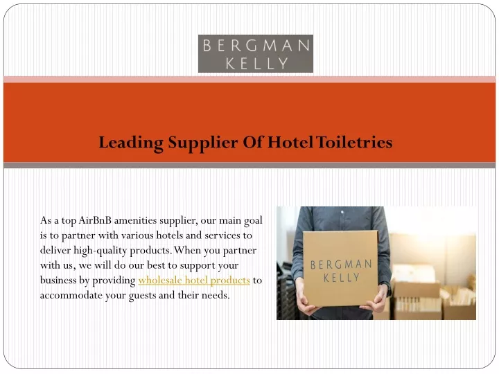 leading supplier of hotel toiletries