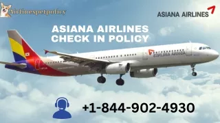 asiana airlines check in policy