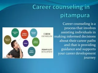 career  counseling in pitampura