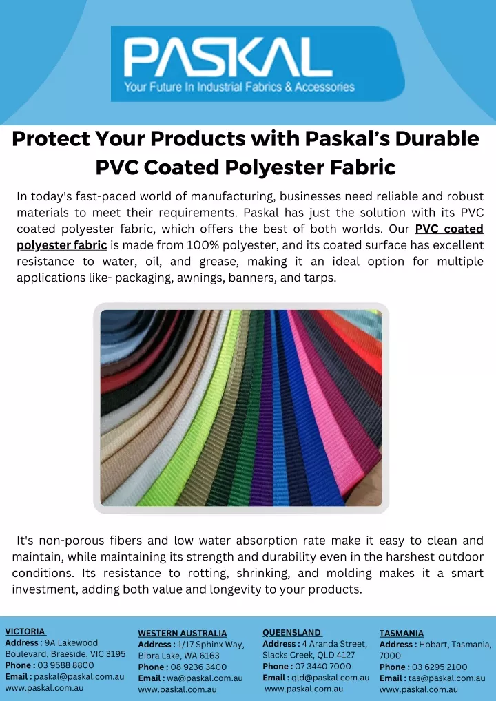 protect your products with paskal s durable