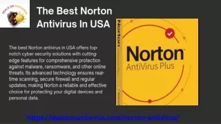 The Best Norton Antivirus In USA