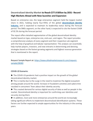 decentralized identity market to reach