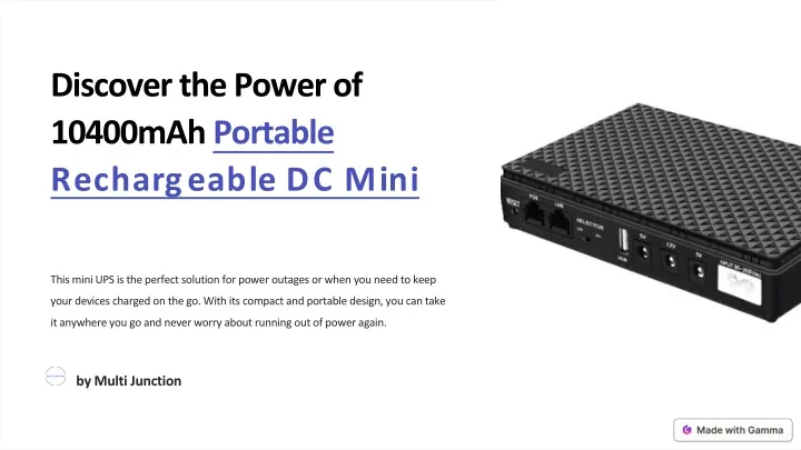 discover the power of 10400mah portable