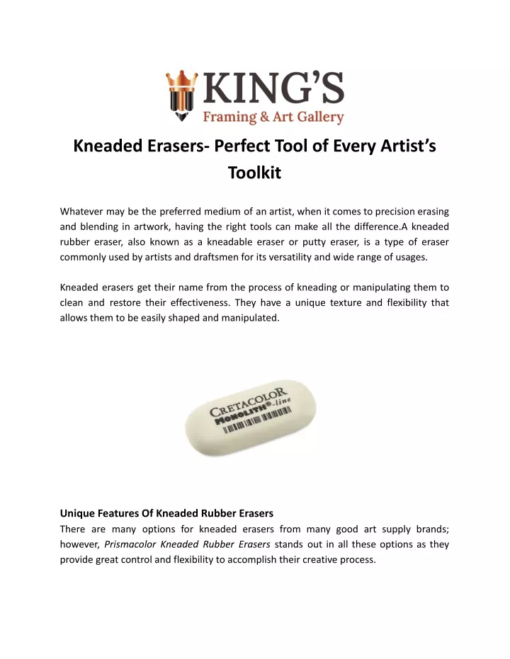 kneaded erasers perfect tool of every artist