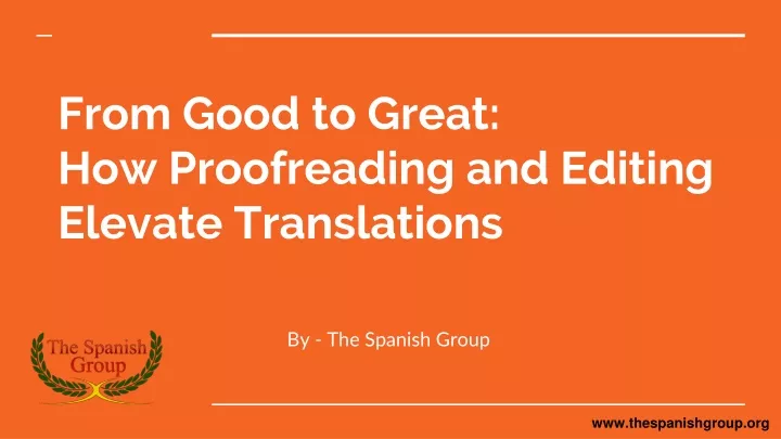 from good to great how proofreading and editing elevate translations