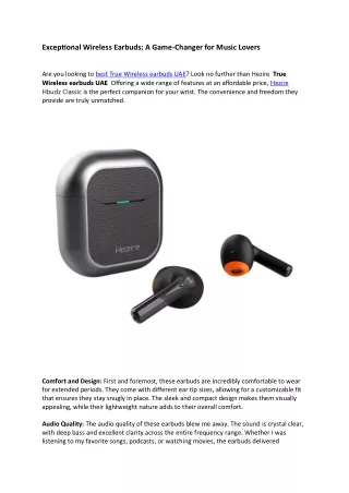 Exceptional Wireless Earbuds A Game Changer for Music Lovers (2)