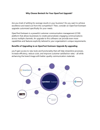 why choose bentech for your opentext upgrade