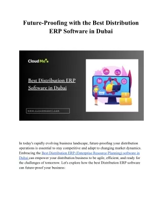 future proofing with the best distribution