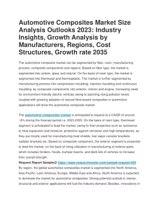 automotive composites market size analysis