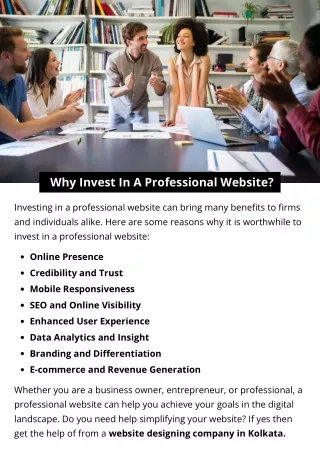why invest in a professional website