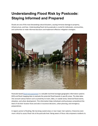Understanding Flood Risk by Postcode: Staying Informed and Prepared