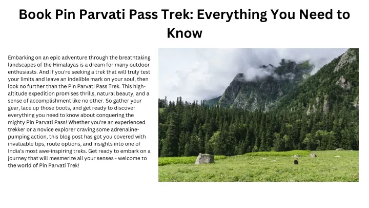 book pin parvati pass trek everything you need
