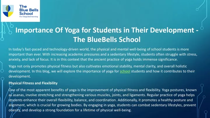 importance of yoga for students in their