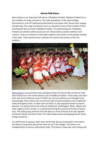 karma folk dance