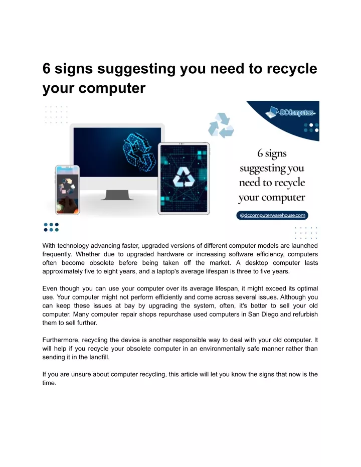 6 signs suggesting you need to recycle your