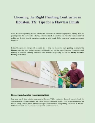 Professional Painting Contractor in Houston, TX