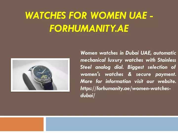 watches for women uae forhumanity ae