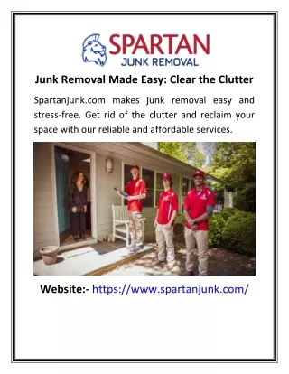 Junk Removal Made Easy Clear the Clutter