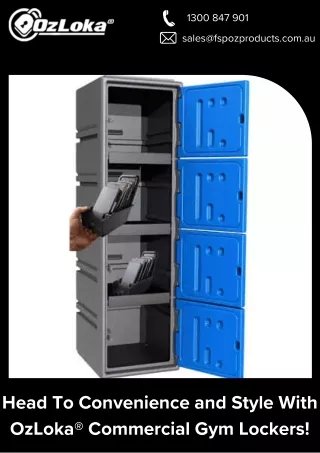 Head To Convenience and Style With OzLoka® Commercial Gym Lockers!