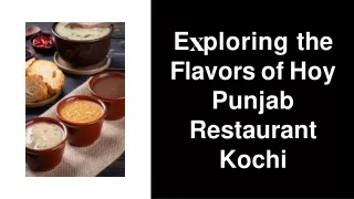 hoy punjab restaurant kochi