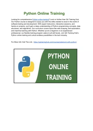 Python Online Training