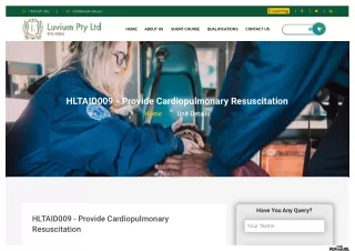 Provide Cardiopulmonary Resuscitation  Cardiopulmonary Resuscitation Courses Australia