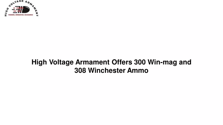 high voltage armament offers