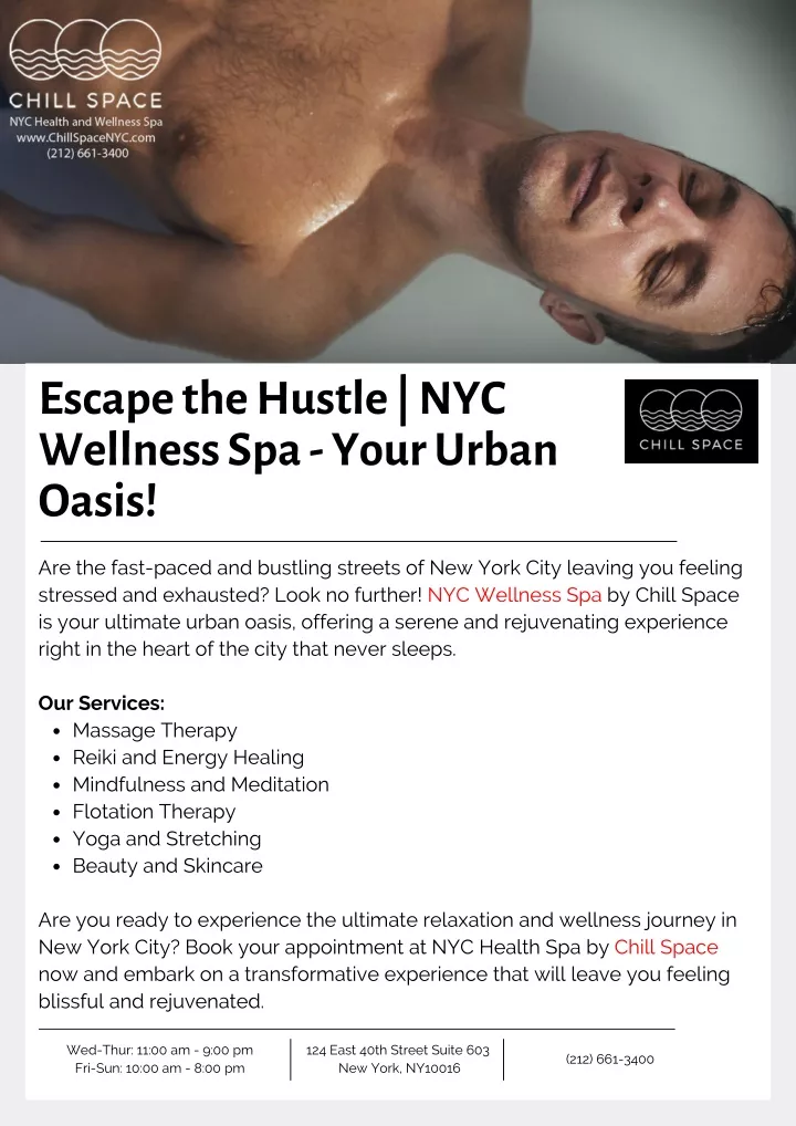 escape the hustle nyc wellness spa your urban