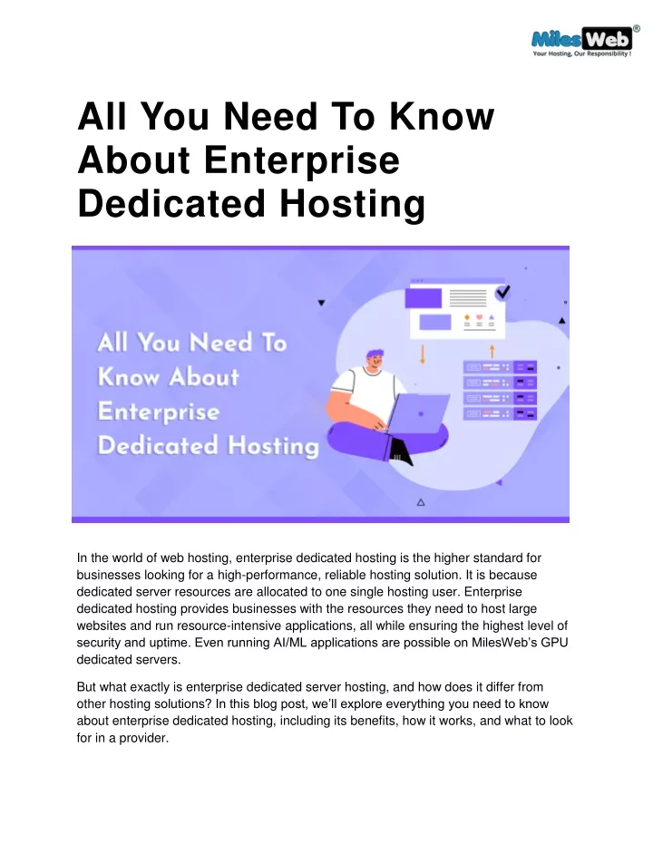 all you need to know about enterprise dedicated
