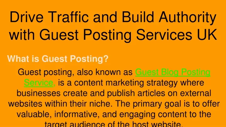 drive traffic and build authority with guest posting services uk