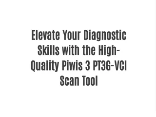 Elevate Your Diagnostic Skills with the High-Quality Piwis 3 PT3G-VCI Scan Tool