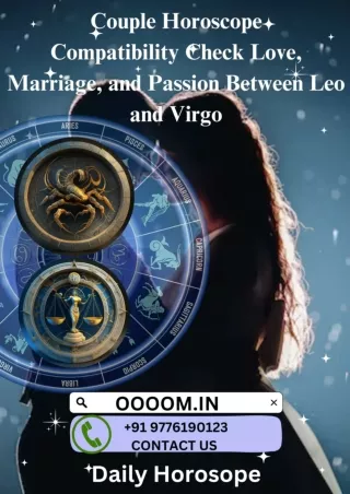Couple Horoscope Compatibility Check Love Marriage, and Passion Between Leo and Virgo