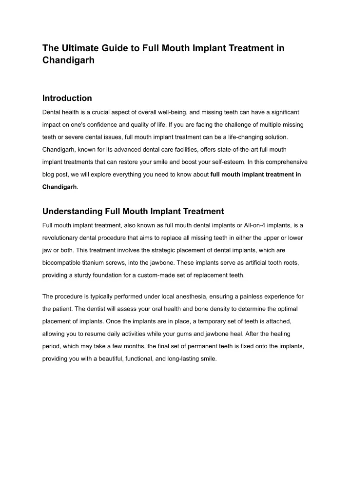 the ultimate guide to full mouth implant