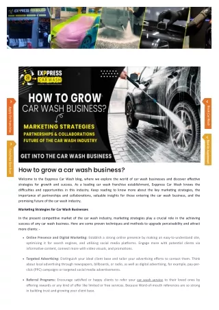 How to grow a car wash business?