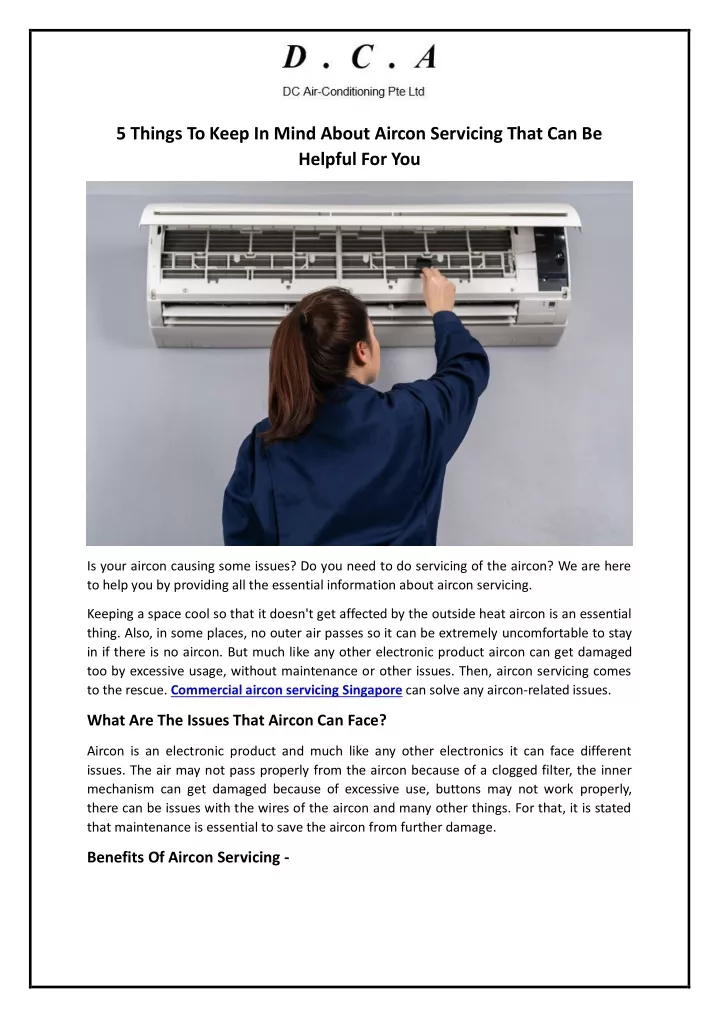 5 things to keep in mind about aircon servicing