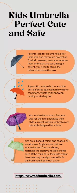Kids Umbrella Perfect Cute and Safe