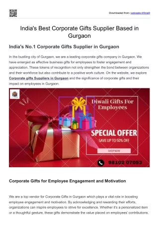 Corporate gifts supplier in gurgaon - India's No.1 Corporate Gifts Supplier in G