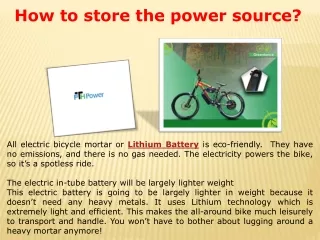 how to store the power source