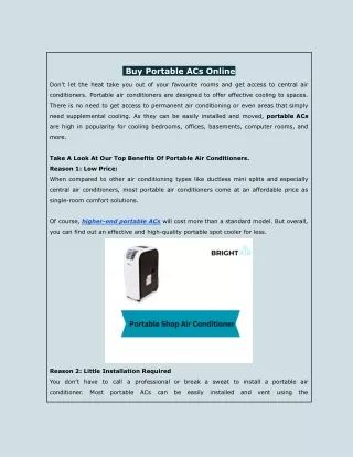 Buy Portable ACs Online