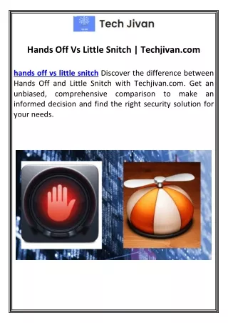 Hands Off Vs Little Snitch | Techjivan.com